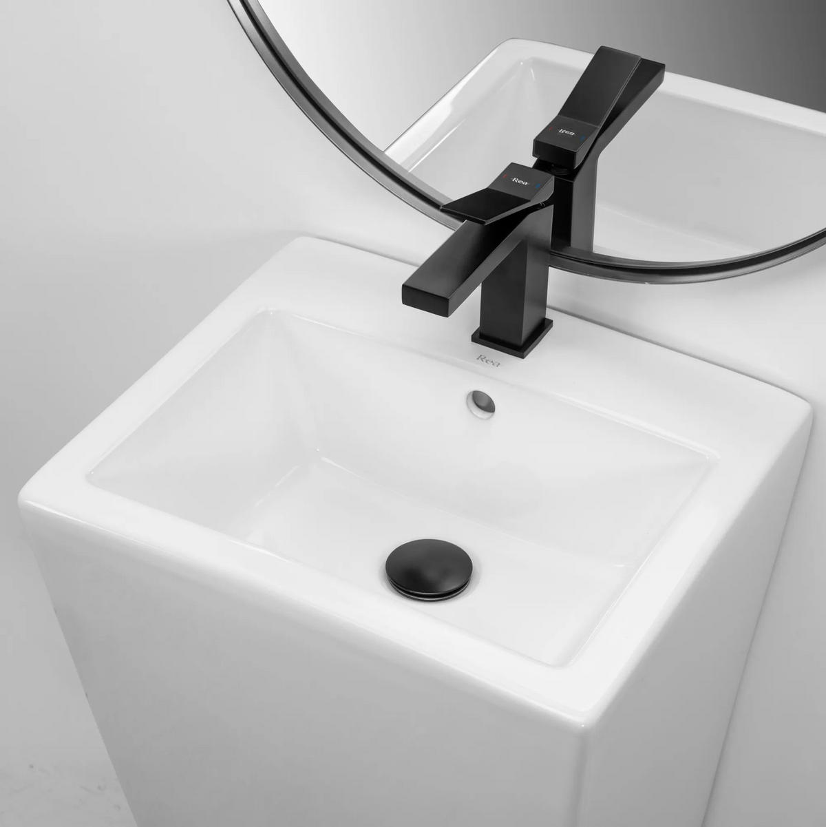 STANDWASCHBECKEN Rea Daria - Weiß, Keramik (38/83/44cm) - REA