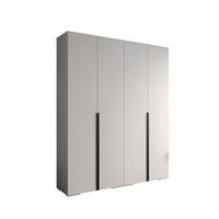 DREHTÜRENSCHRANK 236.7/200/47 4-türig - Schwarz/Weiß, Holz/Metall (200/236.7/47cm) - MÖBEL KRYSPOL