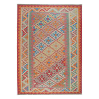 HANDWEBTEPPICH Kelim Gashgai Rot 251/179 cm Schurwolle - Rot, Textil (179/251cm) - Looma