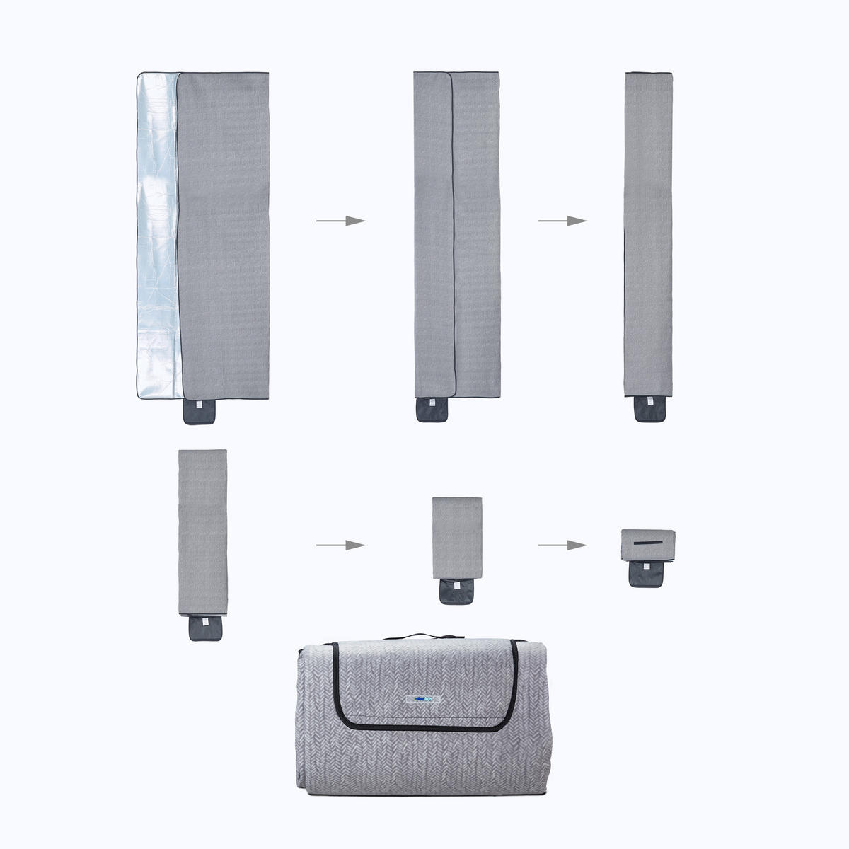 PIKNIKOVÁ deka - různobarevná, kov/textil (300/200cm) - Relaxdays