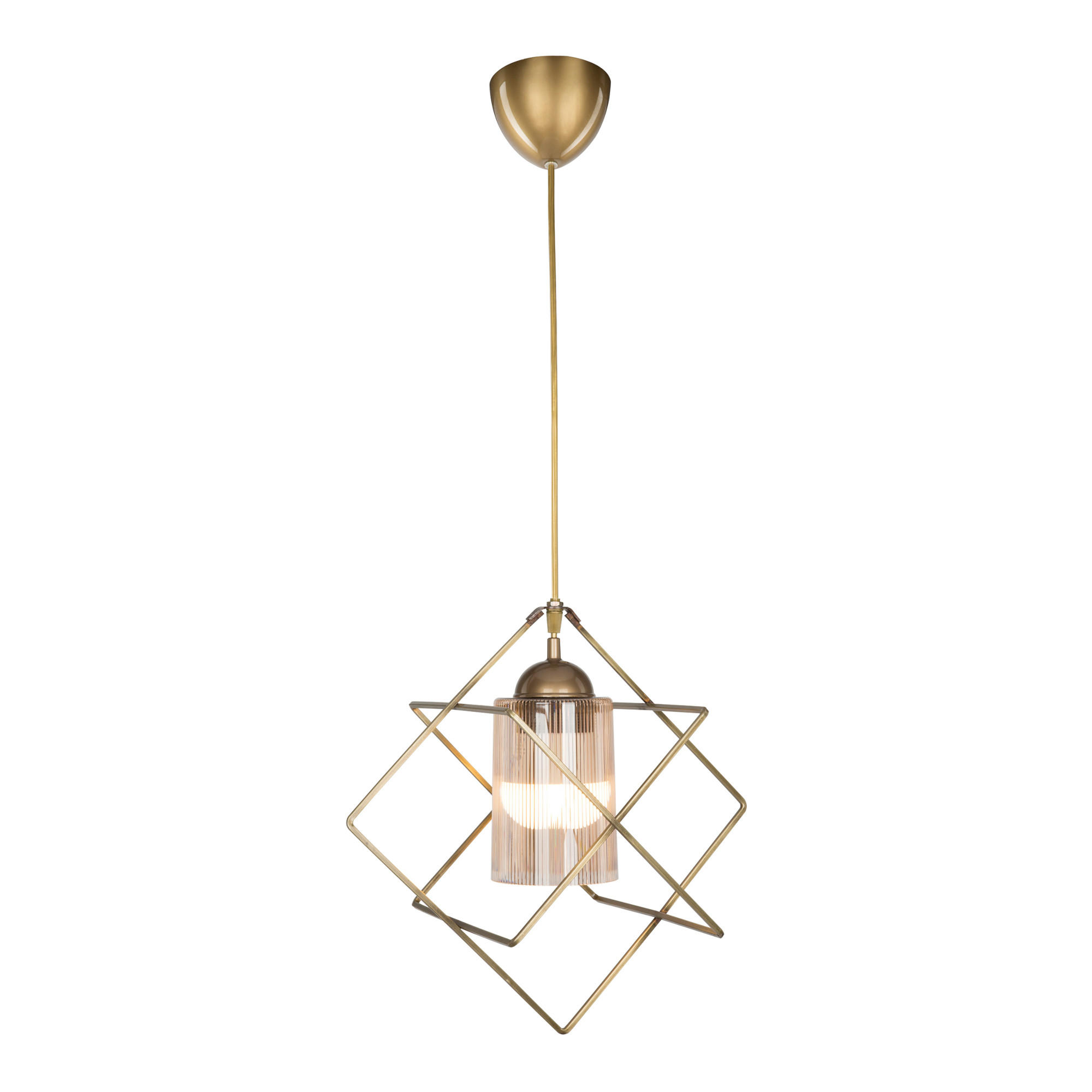 HÄNGELEUCHTE Beeston - Bronzefarben, Metall (37/37/62cm) - lux.pro