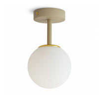 DECKENLEUCHTE ECRU II - Beige/Goldfarben, Glas/Metall (14/14/25cm) - kiki design