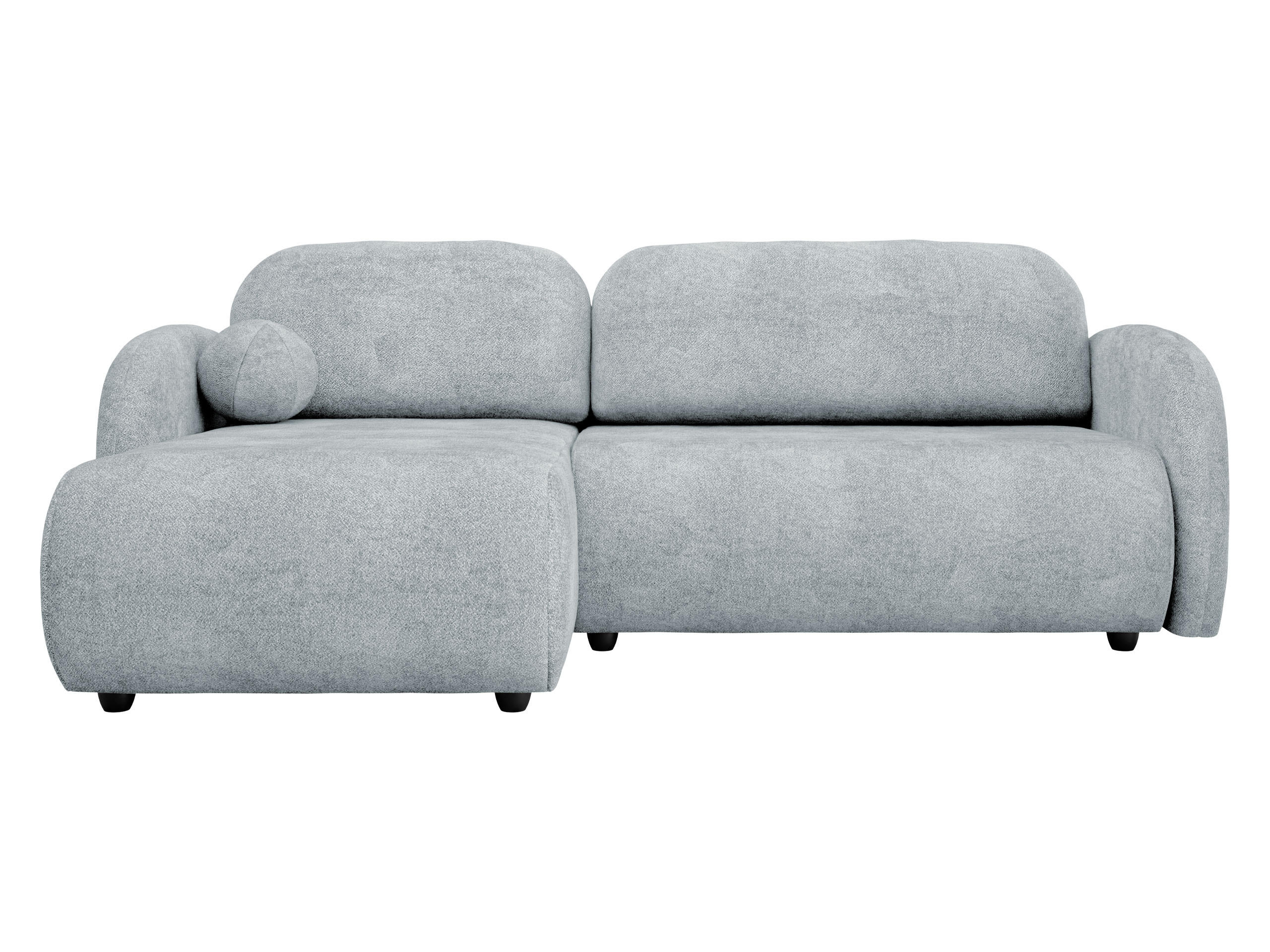 ECKSOFA Dream L - Hellgrau/Schwarz, Holz/Kunststoff (233/160cm) - MIRJAN24