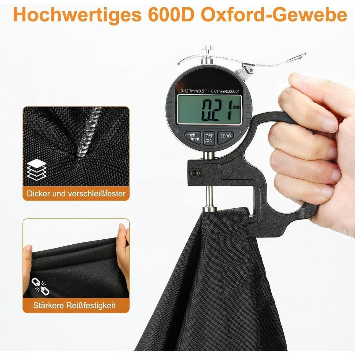 GRILLABDECKUNG Wetterfest 145 x 60 x 120 cm 600D Oxford-Gewebe - Schwarz, Textil (60/120/145cm)