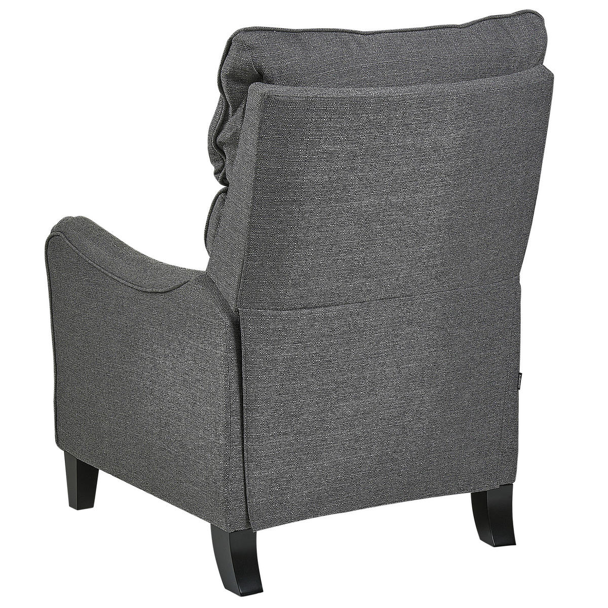 SESSEL grau manuell verstellbar Royston - Schwarz/Grau, Textil (68/108/73cm) - Beliani