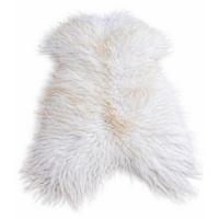 LAMMFELL Island Langhaar natur lockig weich Premium Naturweiß ca. 105 cm - Weiß, Fell (55/105cm) - Provellus