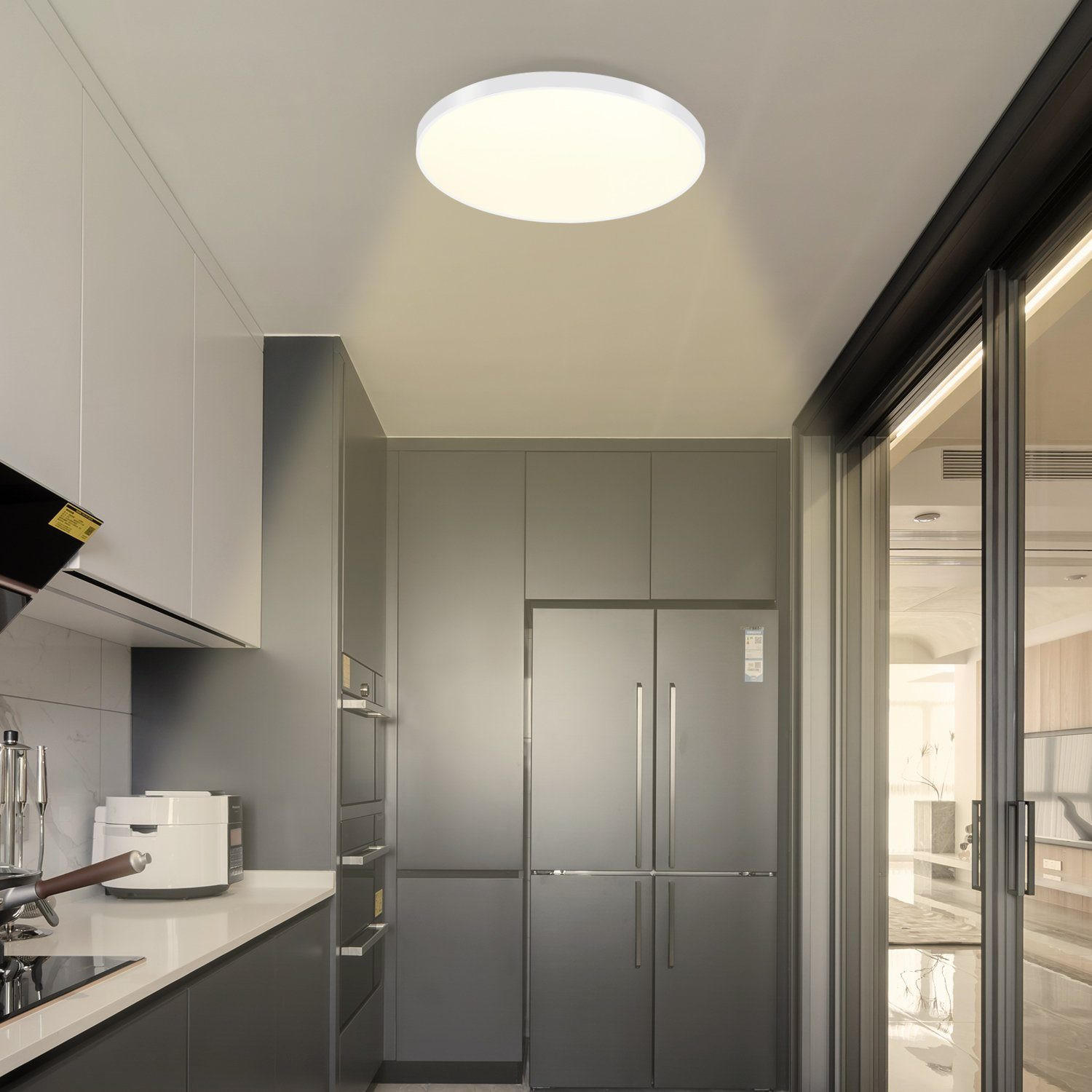 LED DECKENLEUCHTE Williams 37/37/6.5 - Weiß, Kunststoff (37/37/6.5cm) - Nettlife