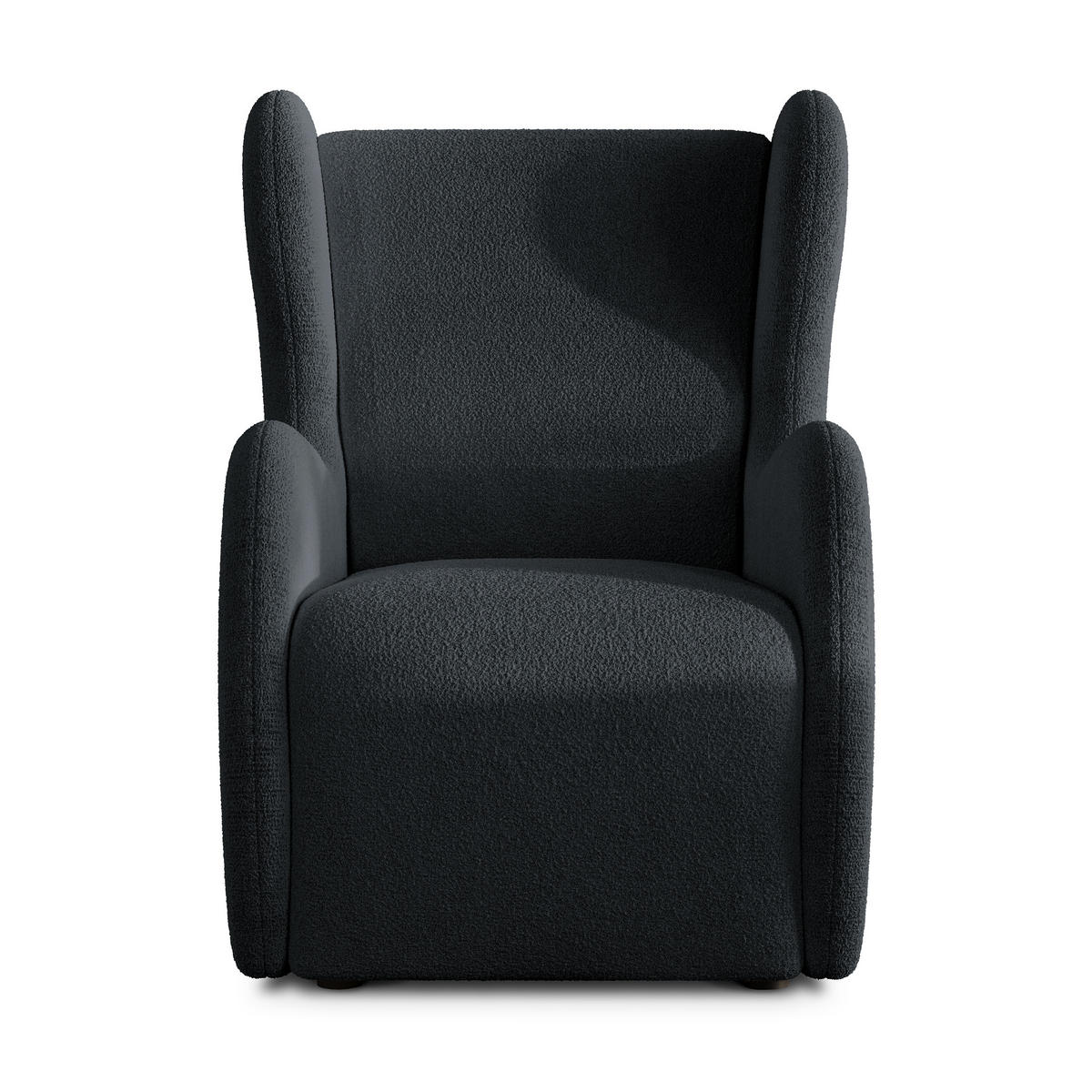 MASSENO Relaxační Křeslo MASTI, Látka s přezkami Černá - černá, kompozitní dřevo (74/100/86cm) - MASSENO