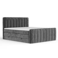 BOXSPRINGBETT Novara Anthrazit 160/200 cm - Anthrazit/Schwarz, Holz/Holzwerkstoff (160/200cm) - Maison de Reve