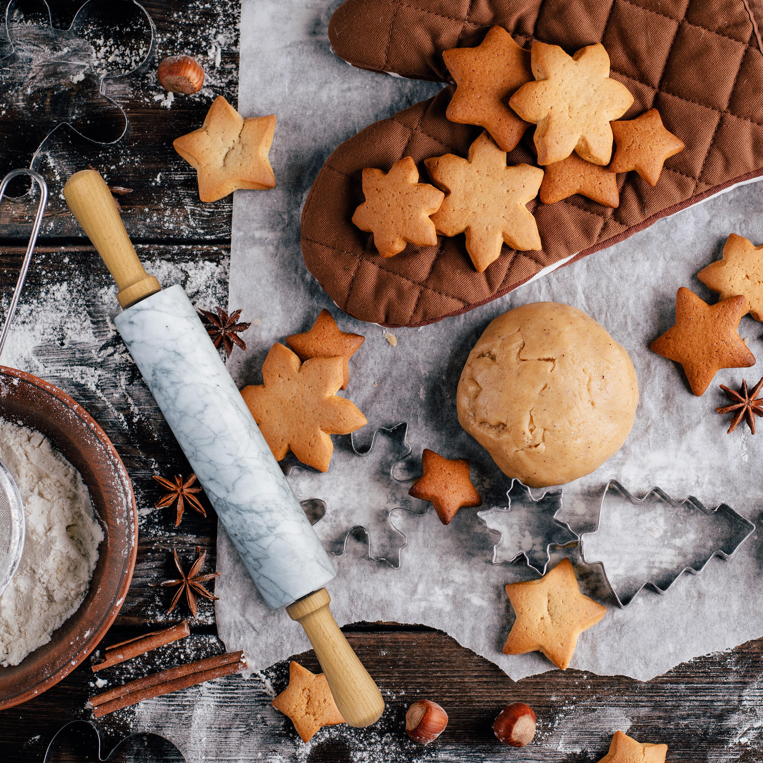 NUDELHOLZ - Multicolor, Holz/Stein (6cm) - Relaxdays