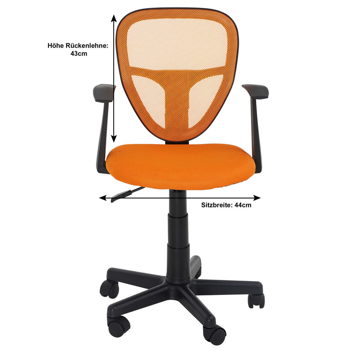 KINDERDREHSTUHL STUDIO - Orange, Textil (53/92/52cm) - CARO-Möbel