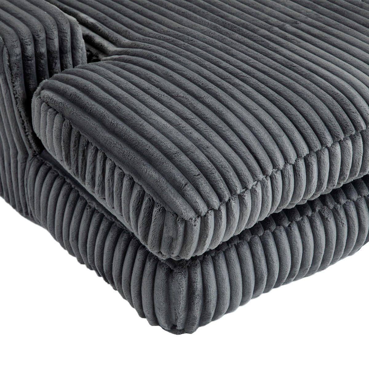 SOFABETT 125/155/63 cm Dunkelgrau - Dunkelgrau, Textil (155/63/125cm)