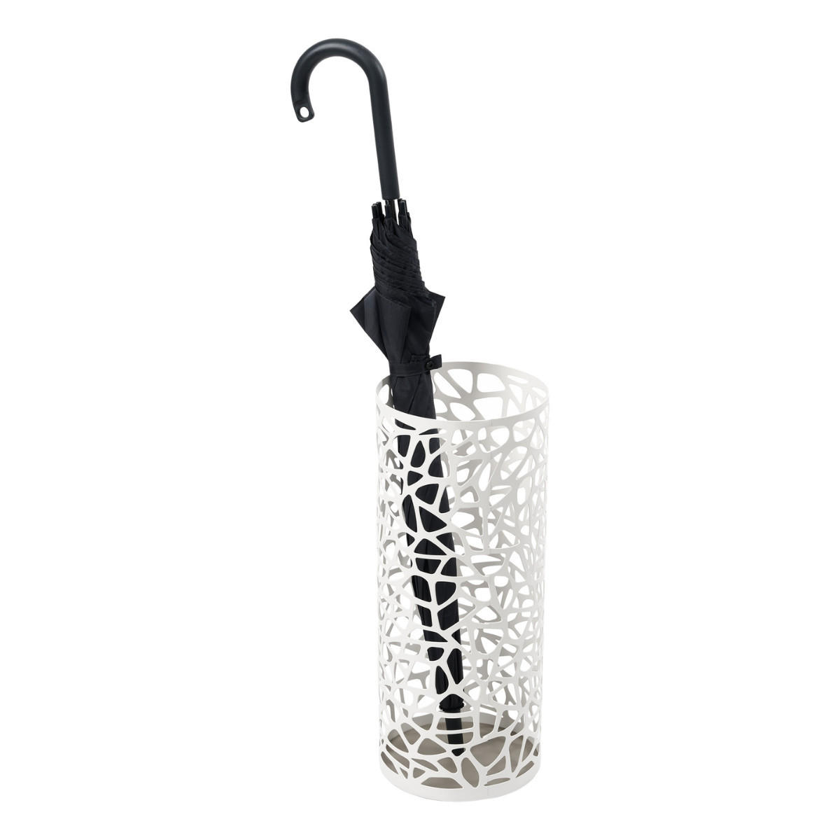 SCHIRMSTÄNDER Nest weiß 19/46/19 cm rund - Weiß, Metall (19/46/19cm) - Yamazaki