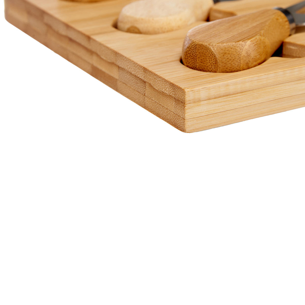 KÄSEBRETT Orva mit 3 Utensilien - Beige, Naturmaterialien (19/34cm) - Kinvara