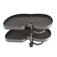 ECKSYSTEM Lake Harmony Für Küchenmodul Links, Höhenverstellbar, Stahl Und Holz, Anthrazitgrau - Grau, Metall (86.2/77/50cm) - EMUCA