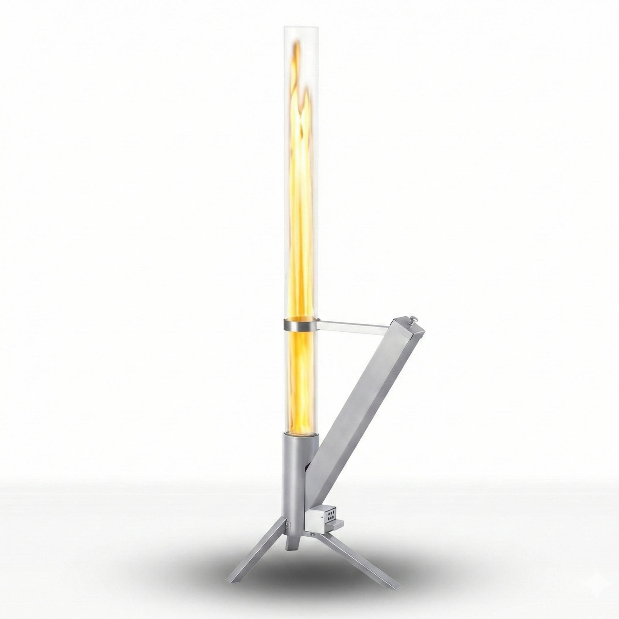 PELLETFACKEL S - Silberfarben, Metall (35/129/45cm) - Sommertal