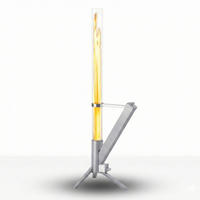 ALBATROS Pelletfackel S, Edelstahl - Silberfarben, Metall (35/129/45cm) - Sommertal