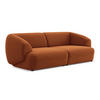 4-SITZER-SOFA Samt Stoff Orange - Terra cotta/Schwarz, Kunststoff/Textil (232/81/98cm) - Makamii