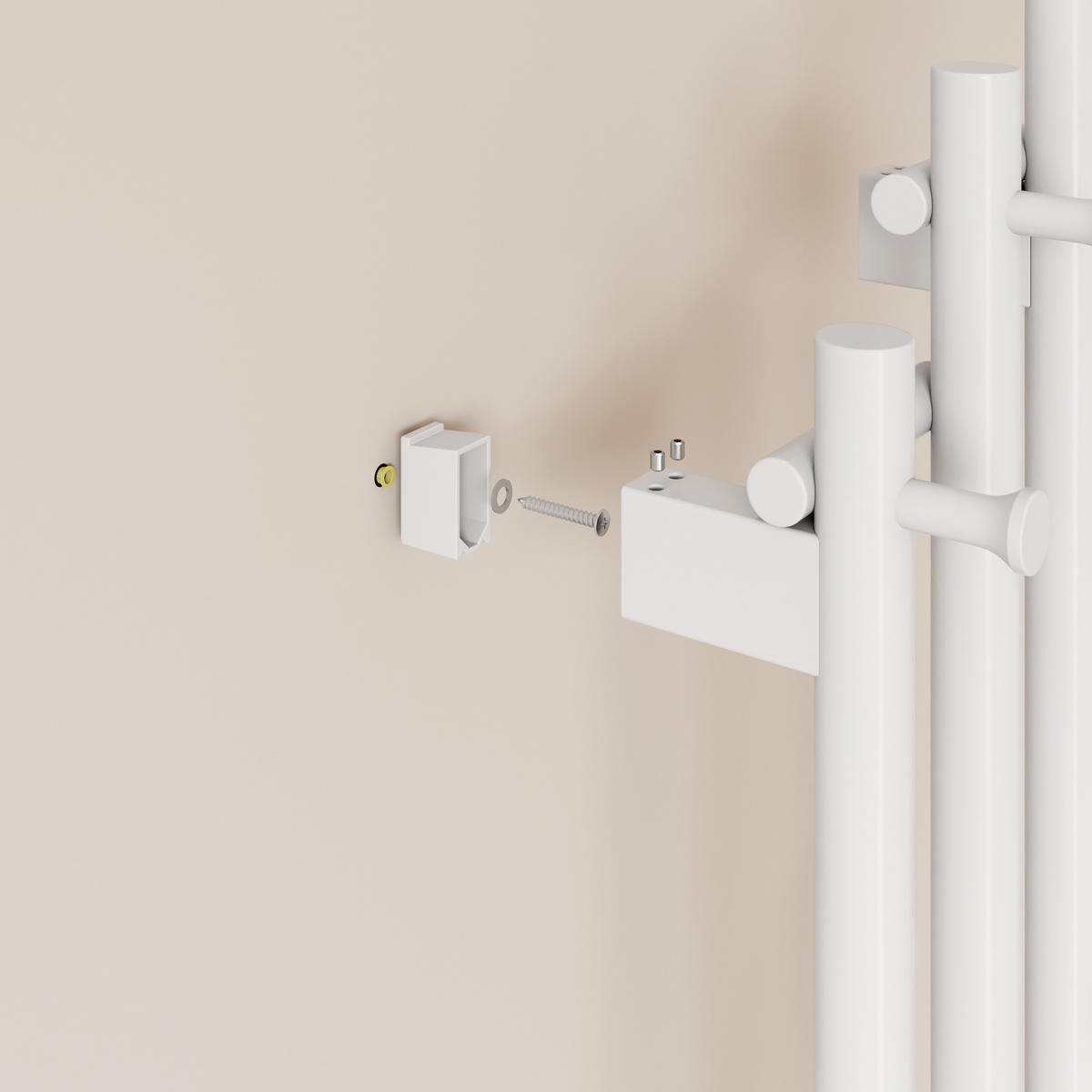 HEIZKÖRPER elektrisch vertikal 115 x 21,6 cm mit Smart-Steuerung Weiß - Weiß, Metall (21.6/115/9.4cm) - EMKE