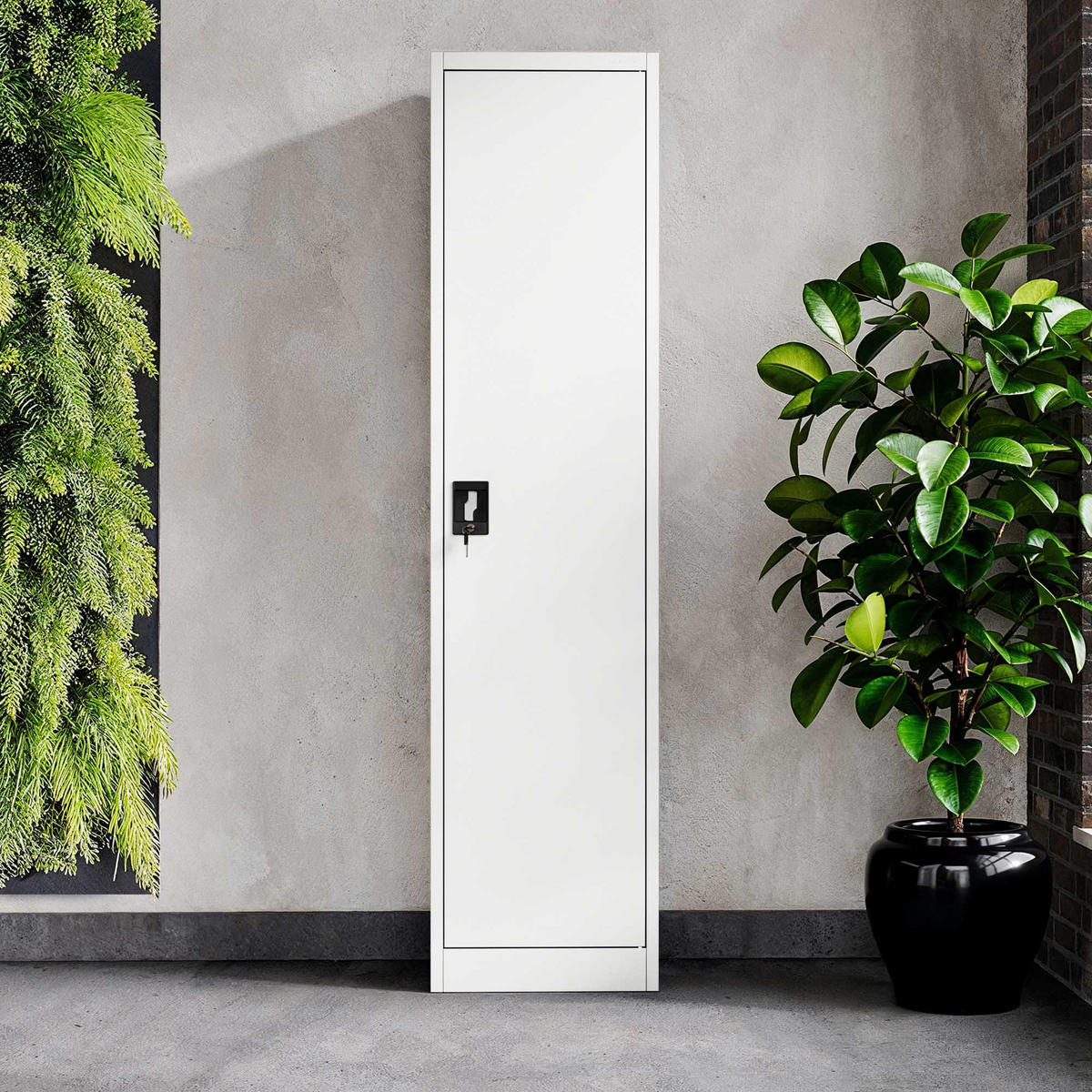 AKTENSCHRANK ALEX - Weiß, Metall (45/185/40cm) - Jan Nowak