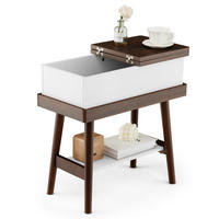 BEISTELLTISCH 60cm Braun - Braun, Holz (60/30/60cm) - COSTWAY