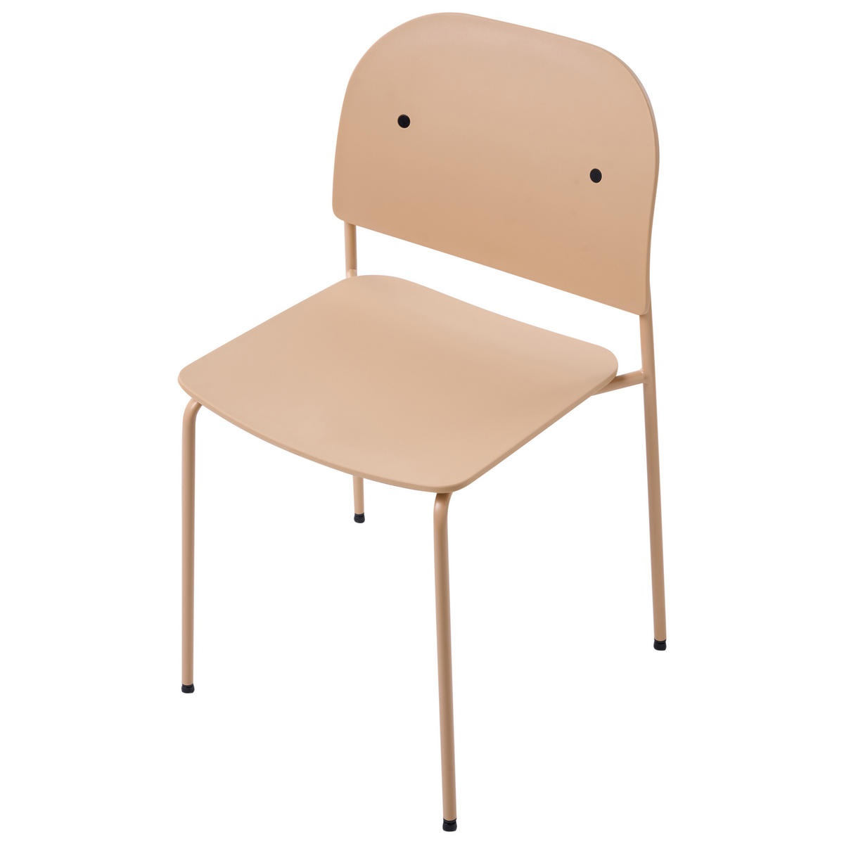 ESSZIMMERSTUHL 2er-Set Metall Beige Windust - Beige, Metall (51/81/50cm) - Beliani