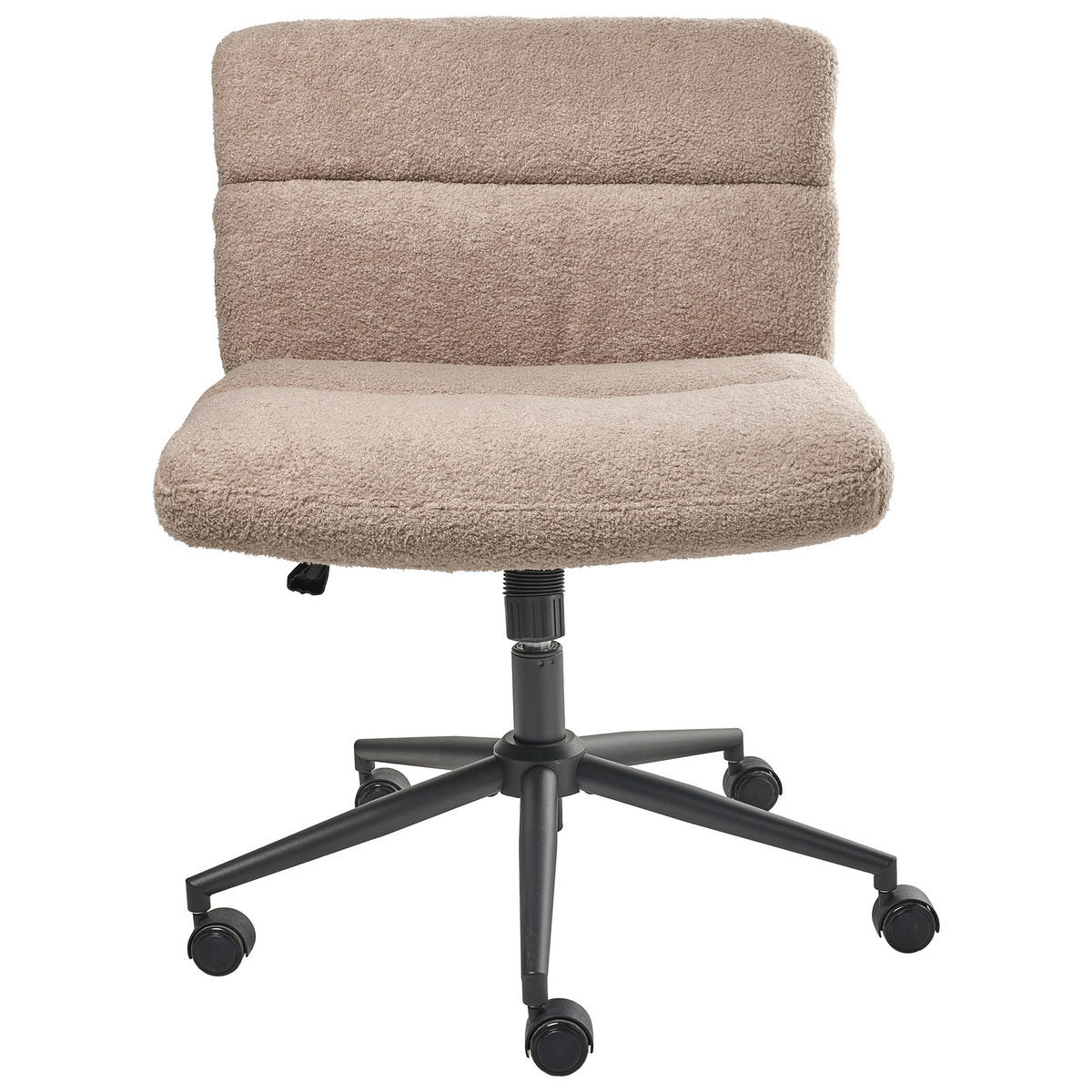 SCHREIBTISCHSTUHL Bouclé Beige Catlin - Beige, Textil (64/87/68cm) - Beliani