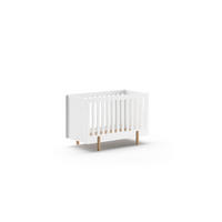 BABYBETT SMILE Weiß 69x130x87 cm - Weiß, Holz - FURNLUX