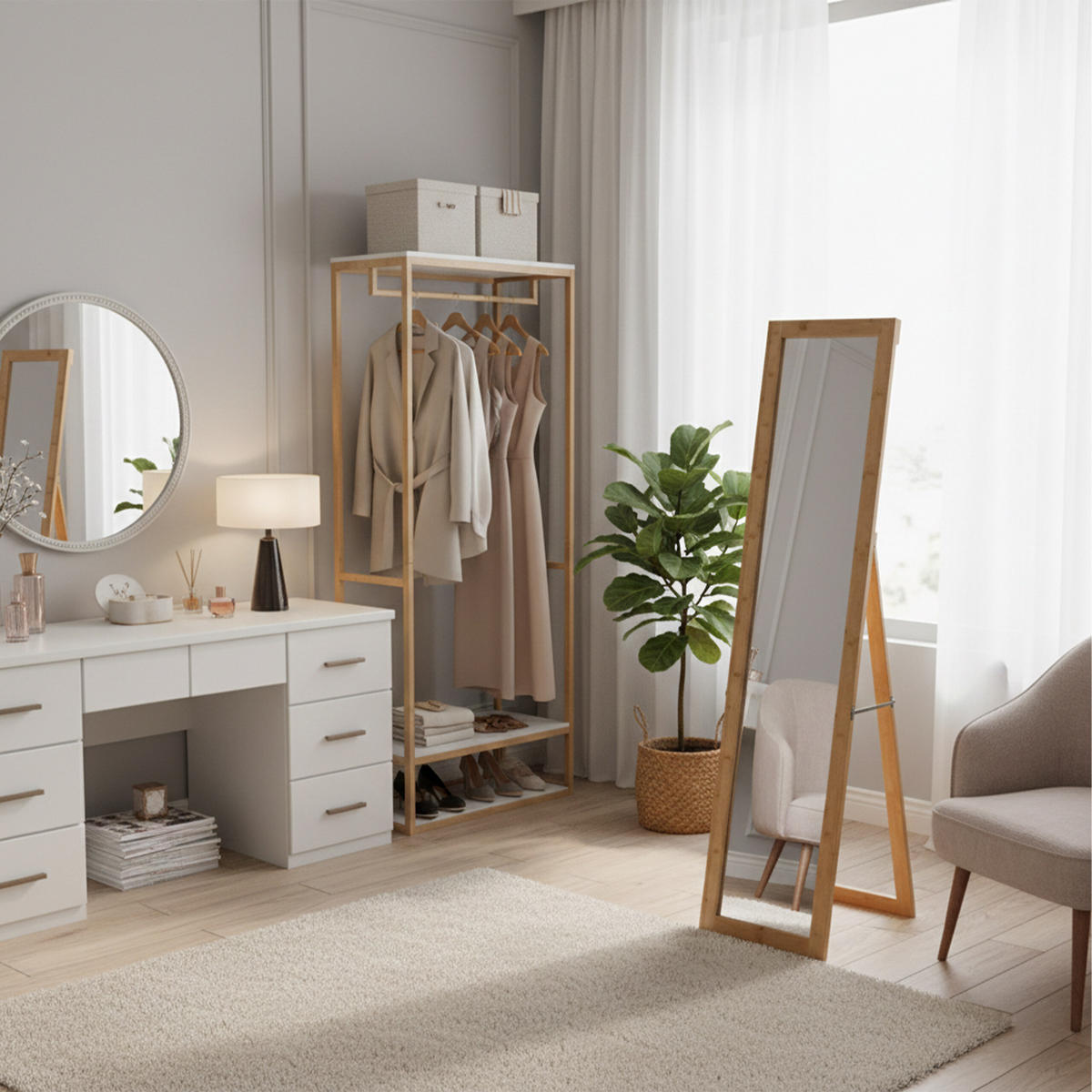 ZRKAD. - svetlohnedá, drevo/kompozitné drevo (37/155/3.5cm) - Relaxdays