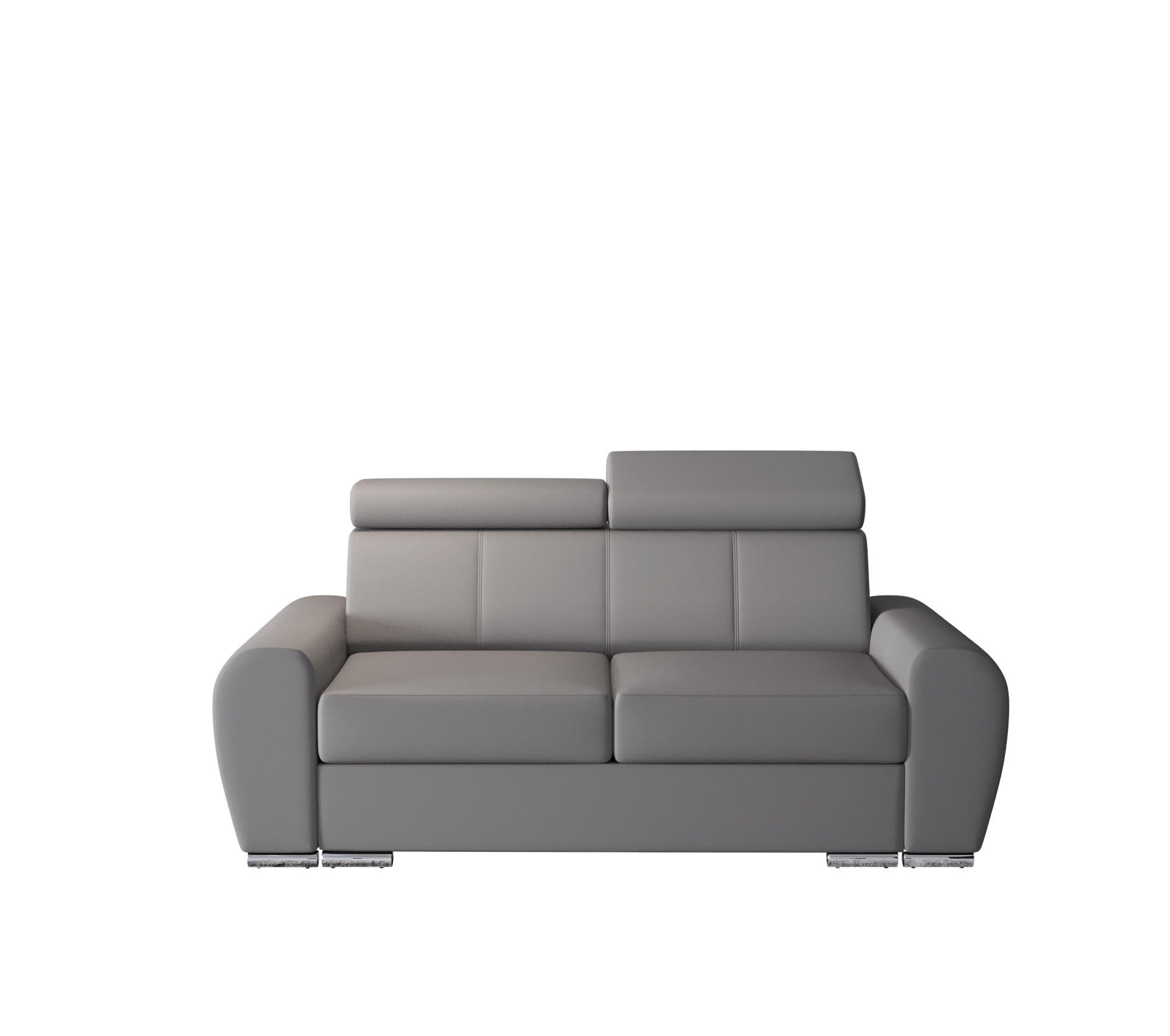 SCHLAFSOFA APOLLO, mit Schlaffunktion und Bettkasten, Farbe: Grau, Kunstleder - Grau, Textil (178/96/99cm) - O-Sofa