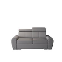 SCHLAFSOFA APOLLO, mit Schlaffunktion und Bettkasten, Farbe: Grau, Kunstleder - Grau, Textil (178/96/99cm) - O-Sofa