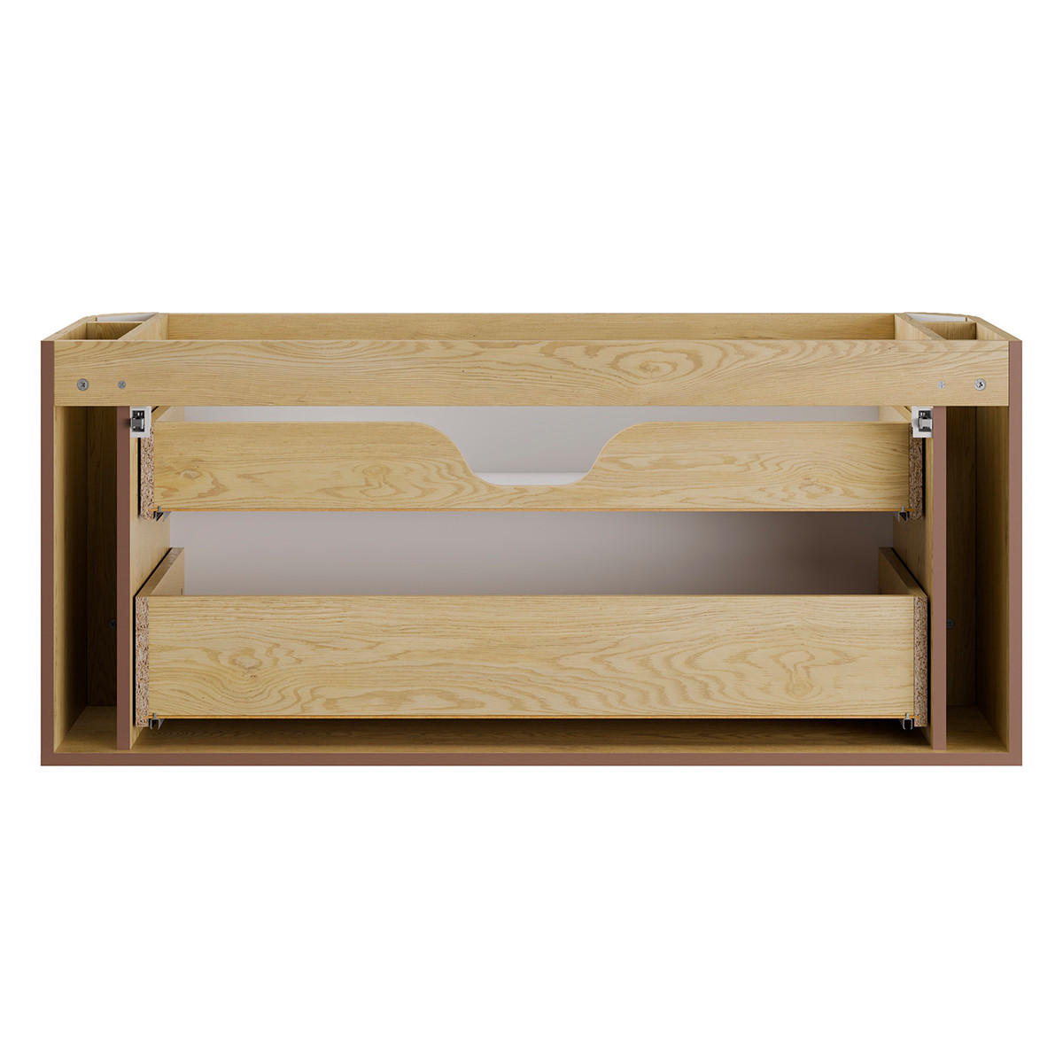 BADMÖBEL 120.4cm Mila 2er-Set Helle Eiche - Braun, Holzwerkstoff (120.4/54/46cm) - Petits-meubles