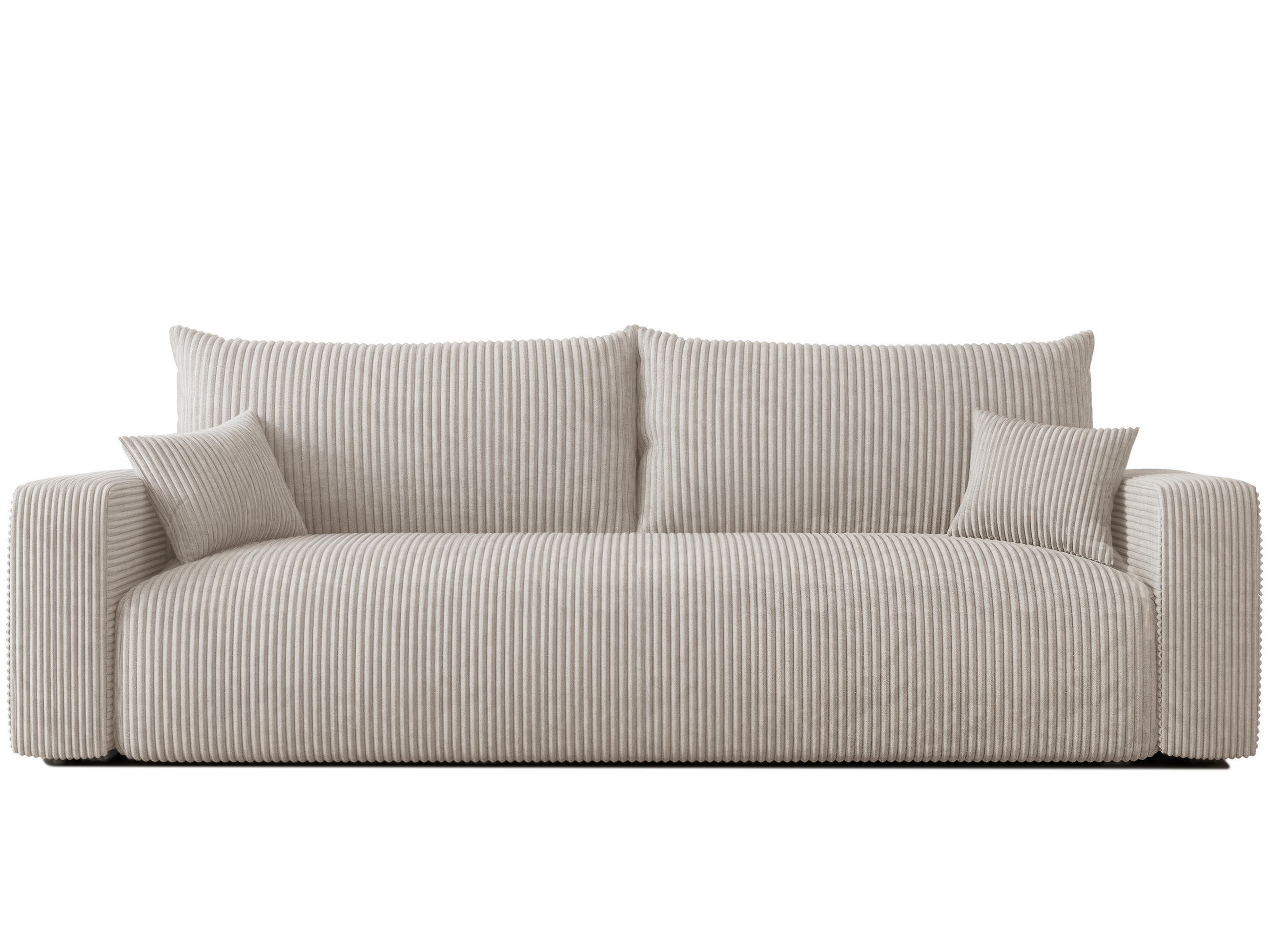 SOFA mit Schlaffunktion, Beige - Beige, Holzwerkstoff (246/79/93cm) - Idohome