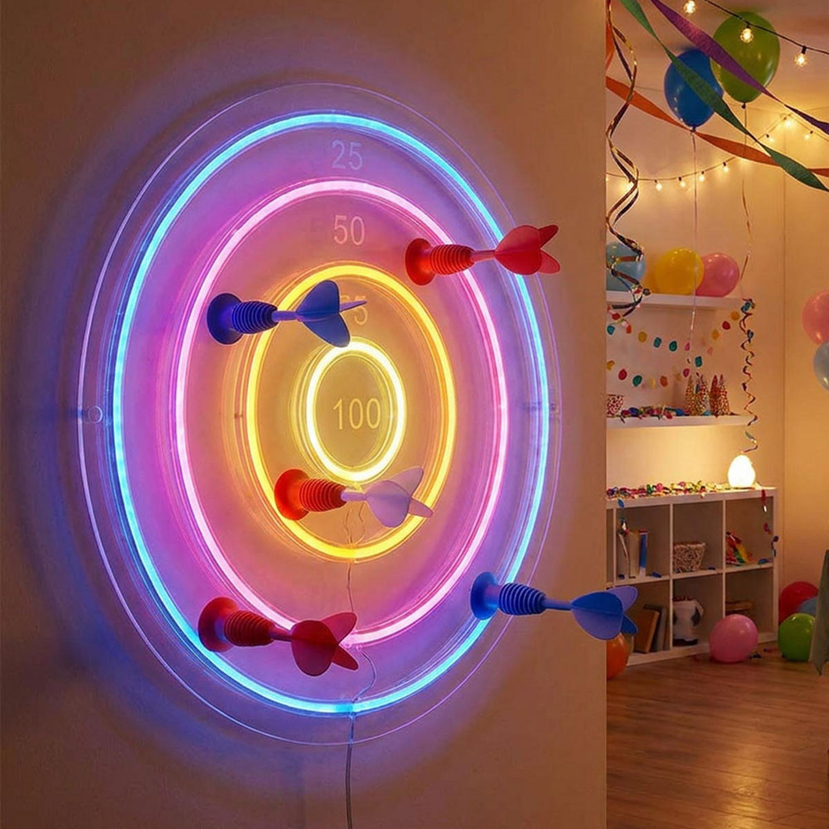 DEKOLEUCHTE DARTERI Kunststoff Klar LED - Klar, Kunststoff (1.6/46/46cm) - Globo Lighting
