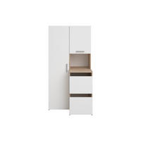 BADSCHRANK - 92.5 cm x 66.8 cm - Holz, Platte - Naturfarben Hell, Weiß - ERKANO - Naturfarben/Weiß, Holz (92.5/184.4/66.8cm) - Vente-Unique