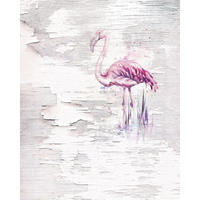 FOTOTAPETE Flamingos 200 x 250 cm - Weiß, Papier (200/250cm) - Sanders & Sanders