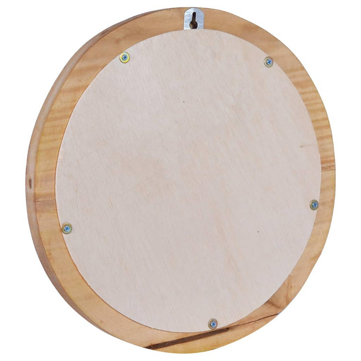 WANDSPIEGEL 40 cm Teak Rund - Naturfarben, Holz (40/40/3cm) - furnicato