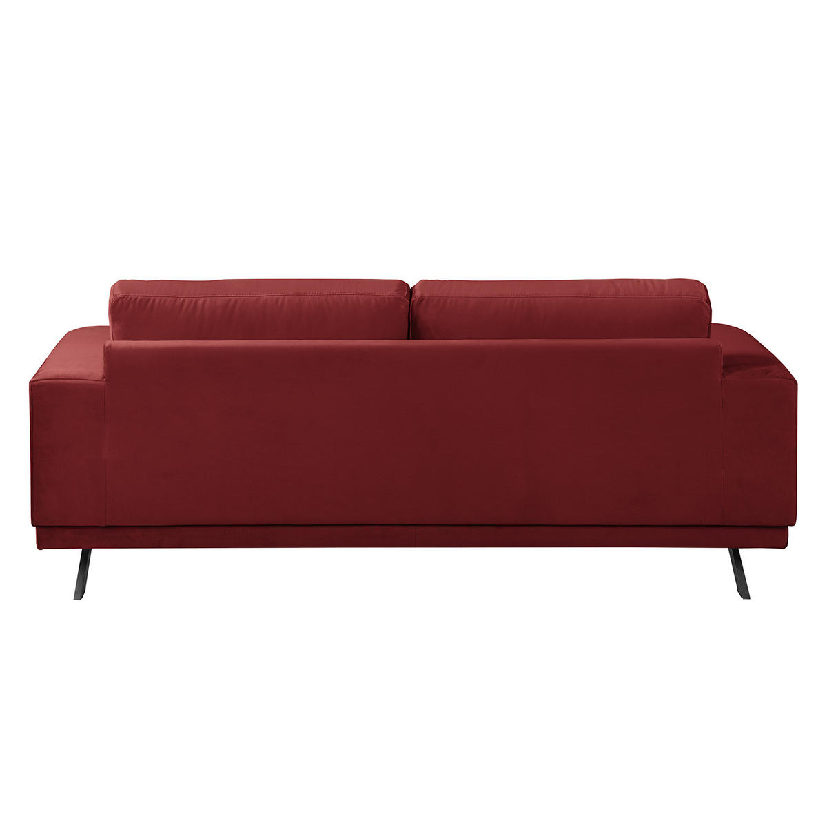 2-SITZER SOFA - Samt - Rot, Textil (196/81/89cm) - home24