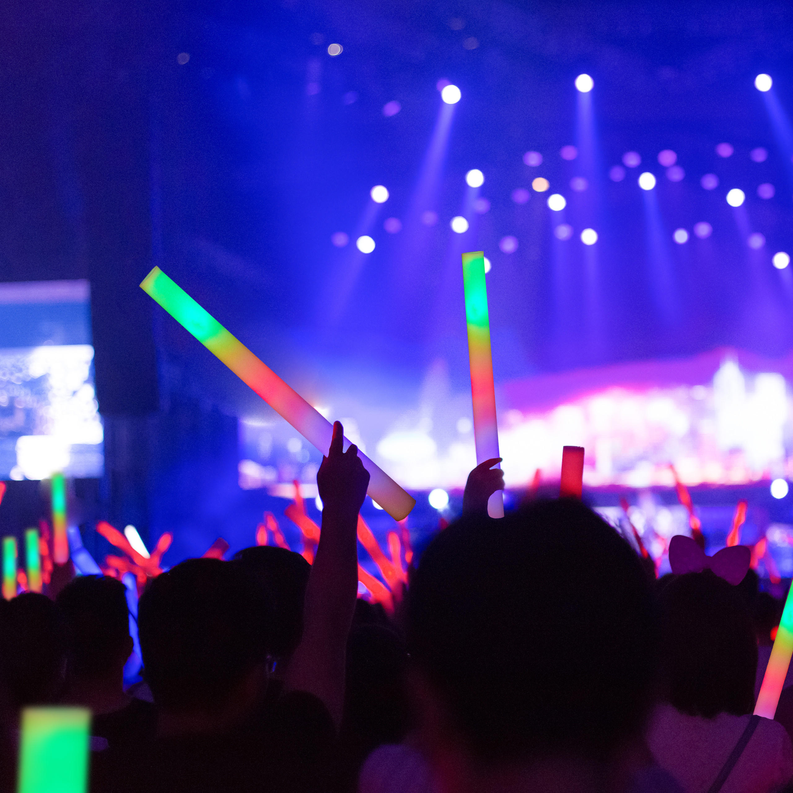 LEUCHTSTÄBE - Weiß, Textil (4/46.5/4cm) - Relaxdays