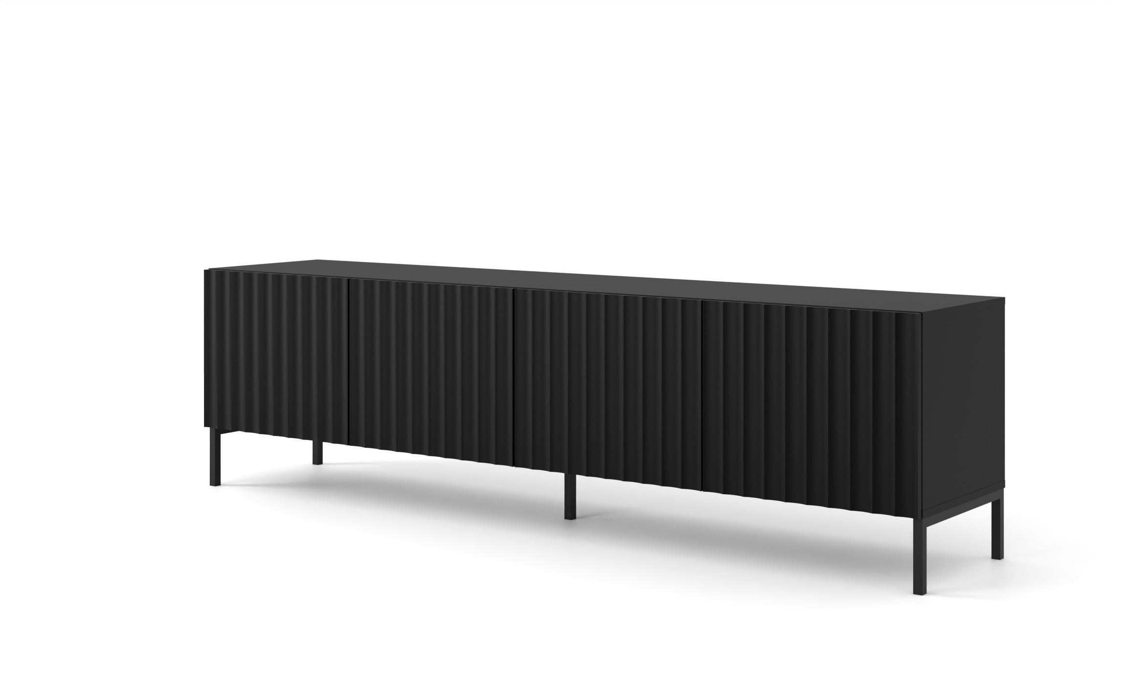 Raumhirsch Furniture TV Schwarz 200x56x42 cm