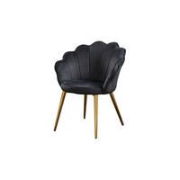 ESSZIMMERSTUHL CARLA Schwarz Velvet - Goldfarben/Schwarz, Textil (65/79/58cm) - KAWOLA