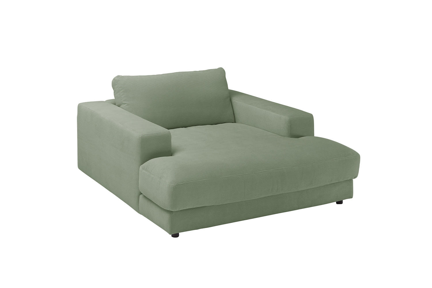 LONGSEAT MADELINE Grün Cord - Schwarz/Grün, Kunststoff/Textil (150/86/170cm) - KAWOLA