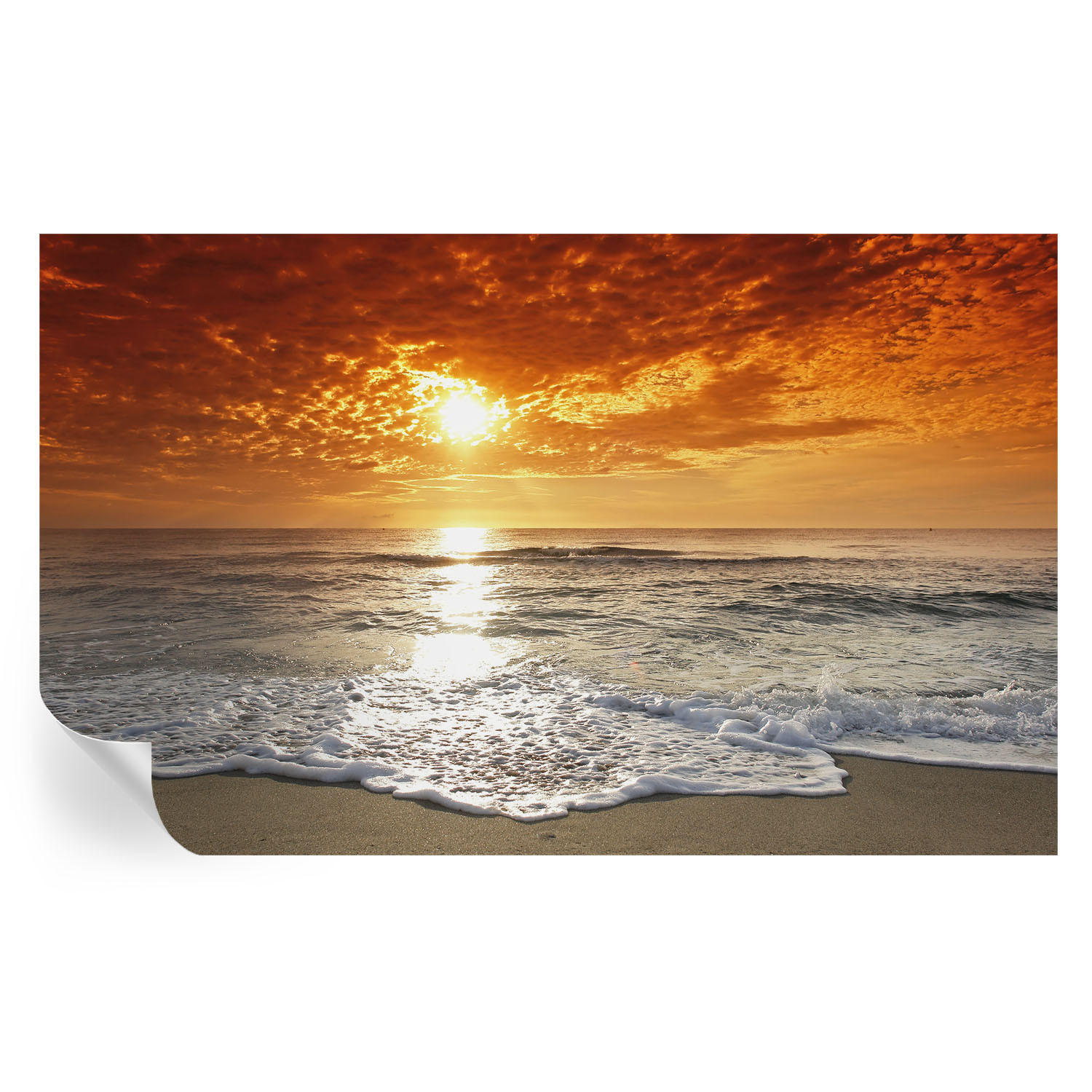 FOTOTAPETE 416x254 cm - Meereswellen - Gelb, Textil (416/254cm) - Wallfluent