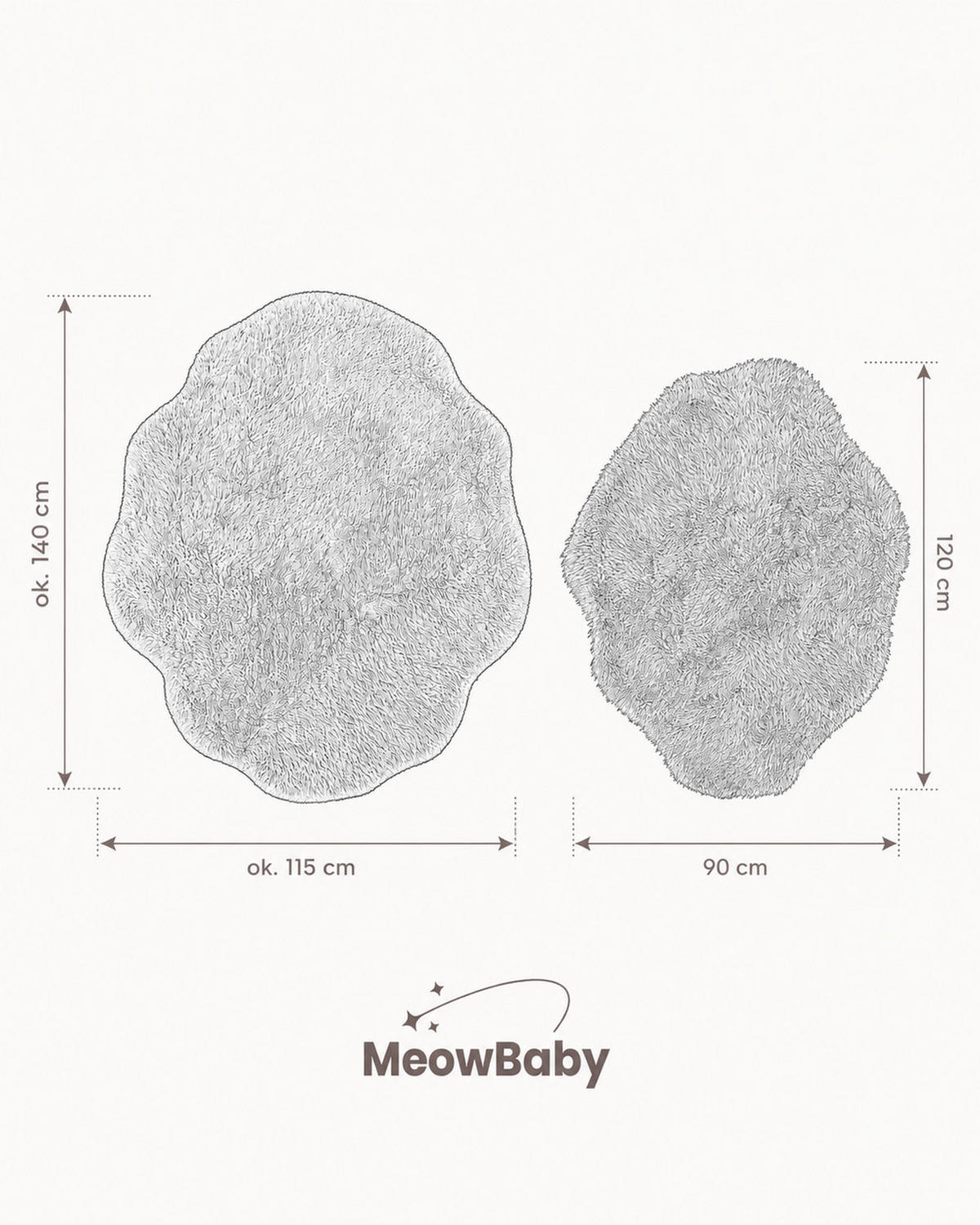 KINDERTEPPICH Mammoth flauschig - Hellrosa, Textil (90/120cm) - MeowBaby