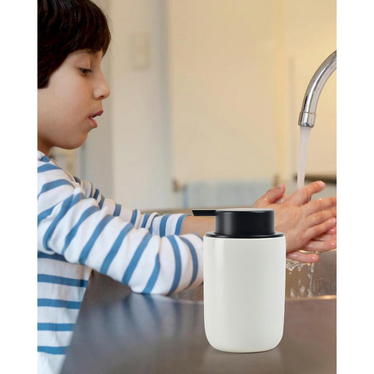 SEIFENSPENDER Keramik Matt Weiß 350ml - Weiß, Keramik (8/14/8cm)