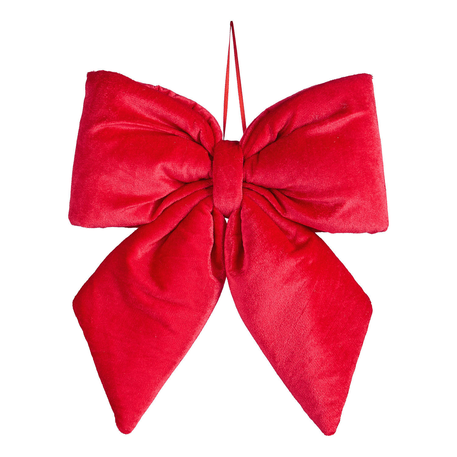 GESCHENKANHÄNGER Present in Schelifenform, wattiert - Rot, Textil (25/30/4cm) - Butlers