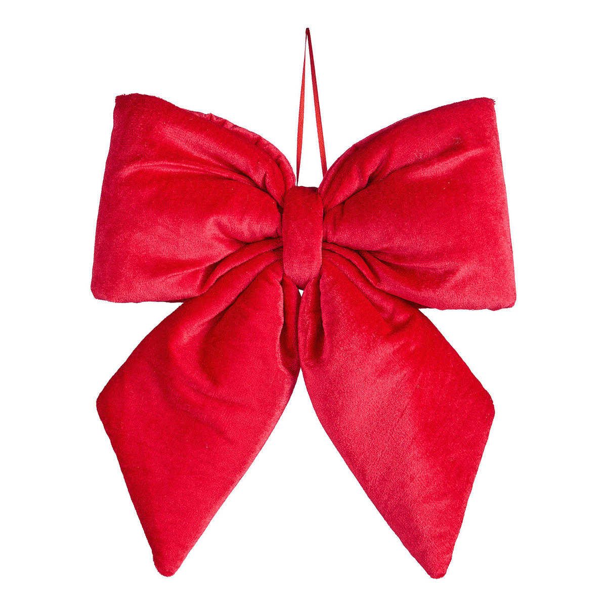 GESCHENKANHÄNGER Present in Schelifenform, wattiert - Rot, Textil (25/30/4cm) - Butlers