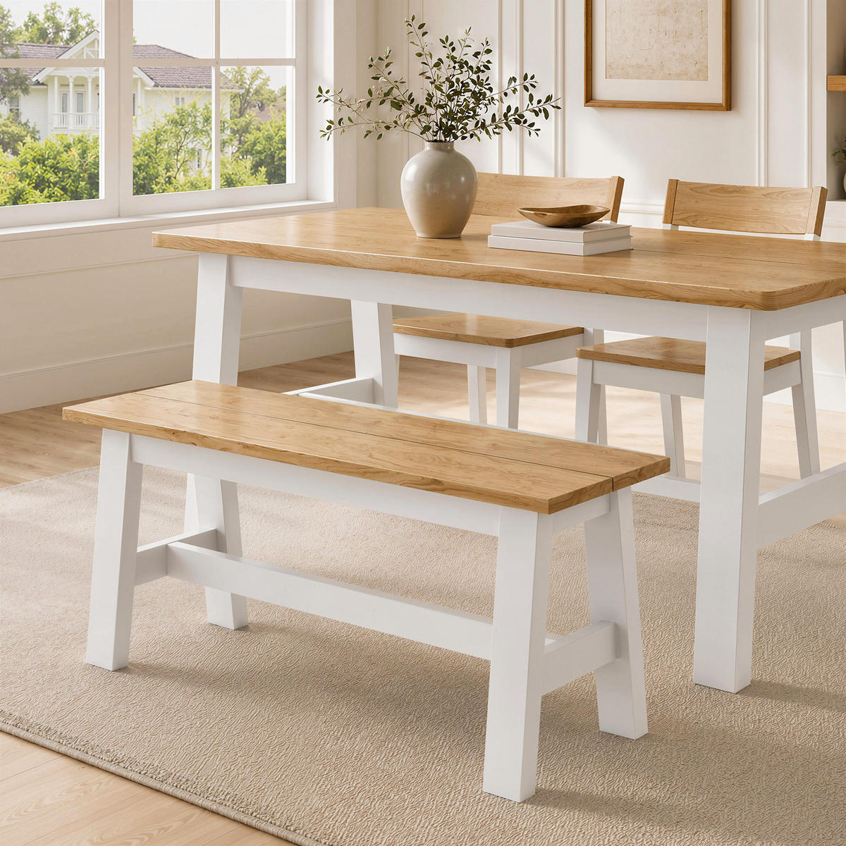 SITZBANK Eichefarben 95.0/30.0/45.0 cm - Eichefarben, Holz (30/45/95cm)