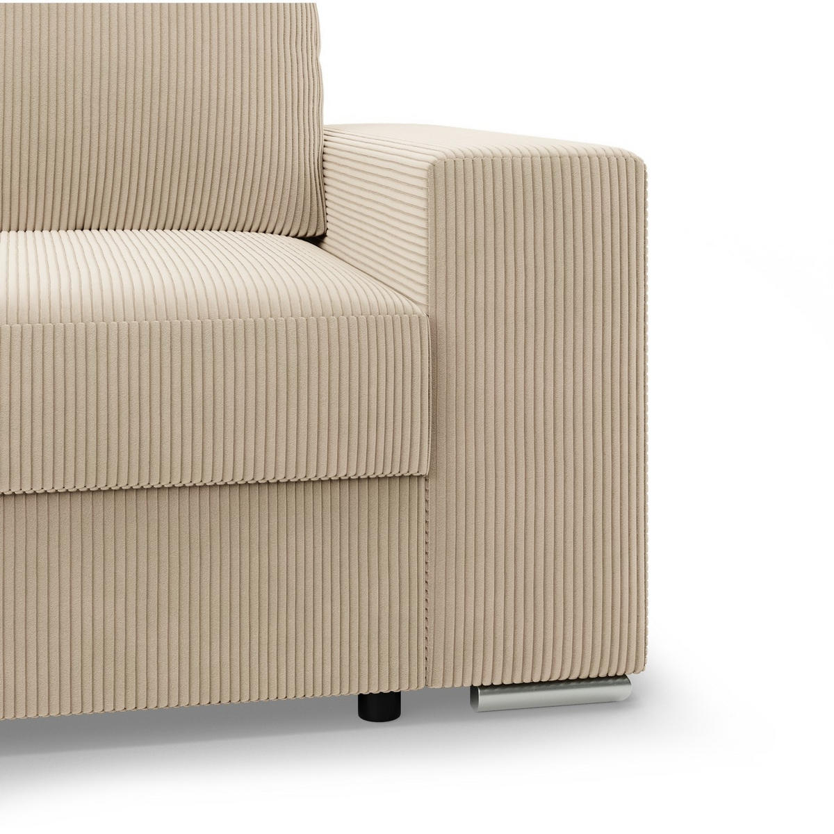 ECKSOFA MIT SCHLAFFUNKTION VELANO Beige - Beige, Textil (231/287cm) - Mebligo