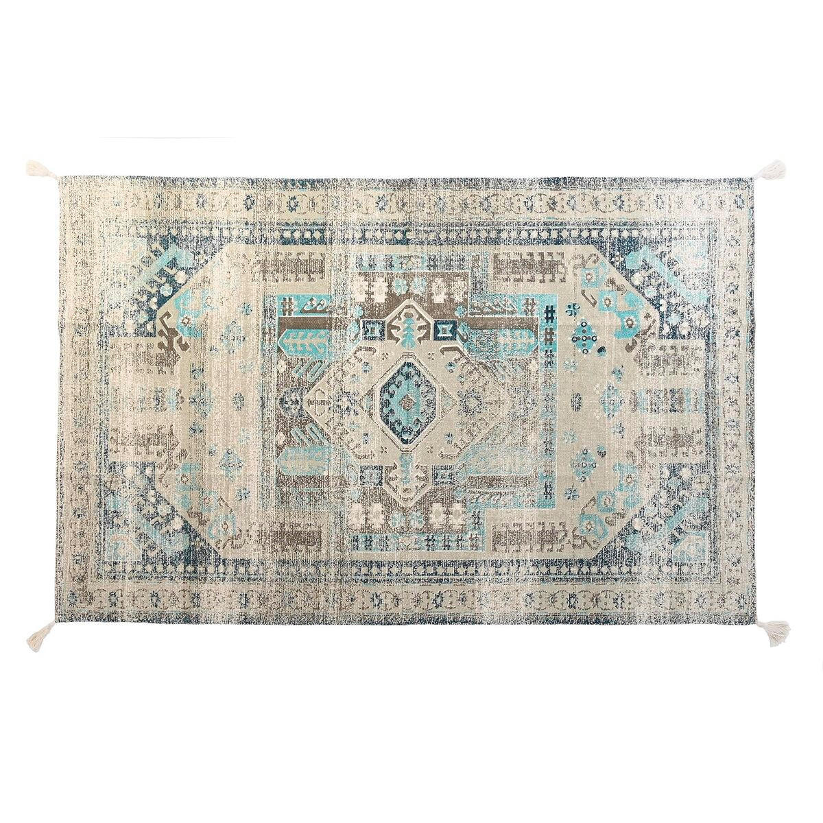 TEPPICH Antiker Finish Blau Baumwolle Araber (120 x 180 x 1 cm) - Blau, Textil (120/180cm) - DKD Home Decor